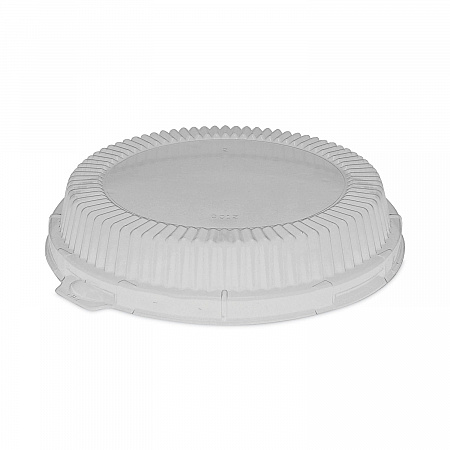 ClearView Dome-Style Lid with Tabs, Fluted, 6.2