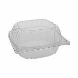 SENSATION SmartLock Hinged Lid Container, 5.7 x 6 x 3.1, Clear, Plastic, 500/Carton (YCI821600000)
