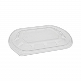 ClearView MealMaster Lid with Fog Gard Coating, Medium Flat Lid, 8.12 x 6.5 x 0.37, Clear, Plastic, 252/Carton (YCN8462S00D0)