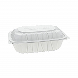 EarthChoice Vented Microwavable MFPP Hinged Lid Container, 9 x 6 x 3.1, White, Plastic, 170/Carton (YCNW0205)