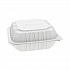 EarthChoice Vented Microwavable MFPP Hinged Lid Container, 8.4 x 8.7 x 3.1, White, Plastic, 146/Carton (YCNW0851)