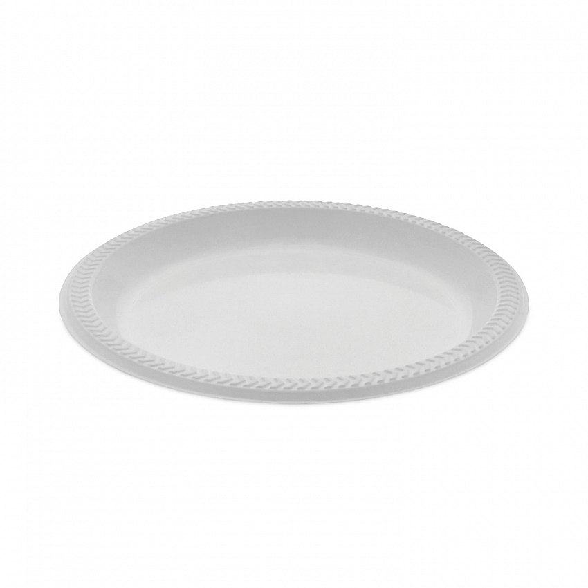 Meadoware Impact Plastic Dinnerware, Plate, 8.88" dia, White, 400/Carton (YMI9)
