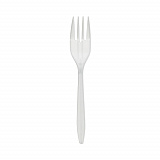 Fieldware Cutlery, Mediumweight Fork, Plastic, White, 1,000/Carton (YFWFWCH)