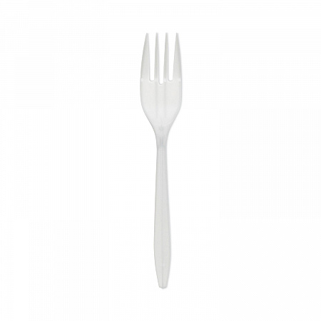Fieldware Cutlery, Mediumweight Fork, Plastic, White, 1,000/Carton (YFWFWCH)