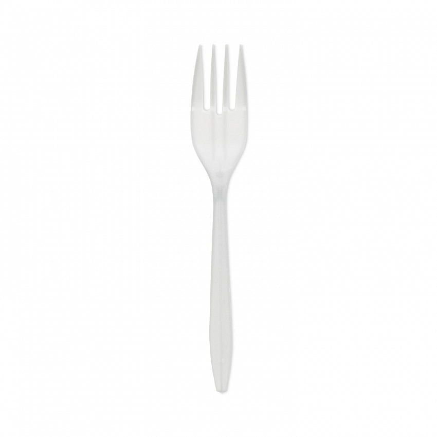 Fieldware Cutlery, Mediumweight Fork, Plastic, White, 1,000/Carton (YFWFWCH)