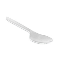 Fieldware Cutlery, Mediumweight Spork, Plastic, White, 1,000/Carton (YFWQWCH)