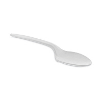 Fieldware Cutlery, Mediumweight Spoon, Plastic, White, 1,000/Carton (YFWSWCH)
