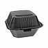 SmartLock Foam Hinged Lid Container, Sandwich, 5.8 x 5.8 x 3.3, Black, 504/Carton (YHLB06000000)