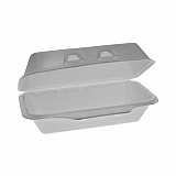 SmartLock Foam Hinged Lid Container, Medium, 8.8 x 4.5 x 3.1, White, 440/Carton (YHLW01840000)