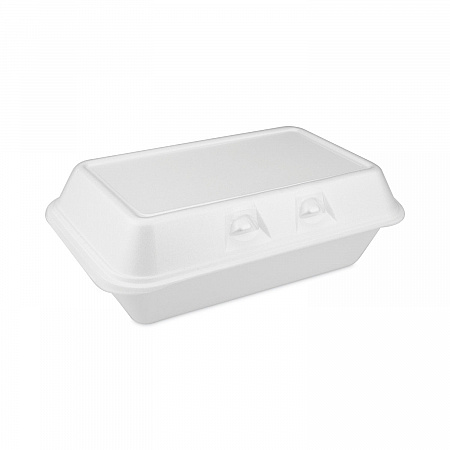 SmartLock Foam Hinged Lid Container, Medium, 8.8 x 5.5 x 3, White, 220/Carton (YHLW01880000)