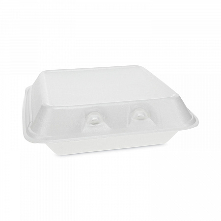 SmartLock Foam Hinged Lid Container, Small, 7.5 x 8 x 2.63, White, 150/Carton (YHLW07010000)