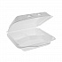 SmartLock Foam Hinged Lid Container, Small, 3 Compartments, 7.5 x 8 x 2.63, White, 150/Carton (YHLW07030000)