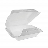 SmartLock Foam Hinged Lid Container, Medium, 8 x 8 x 3, White, 150/Carton (YHLW08010000)