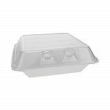 SmartLock Foam Hinged Lid Container, Large, 9 x 9.1 x 3.3, White, 150/Carton (YHLW09010000)