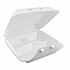 SmartLock Foam Hinged Lid Container, Large, 3 Compartments, 9 x 9.25 x 3.25, White, 150/Carton (YHLW09030000)