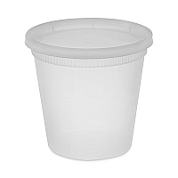Newspring DELItainer Microwavable Container, 24 oz, 4.7 x 4.7 x 4.4, Clear, Plastic, 240/Carton (YL2524)