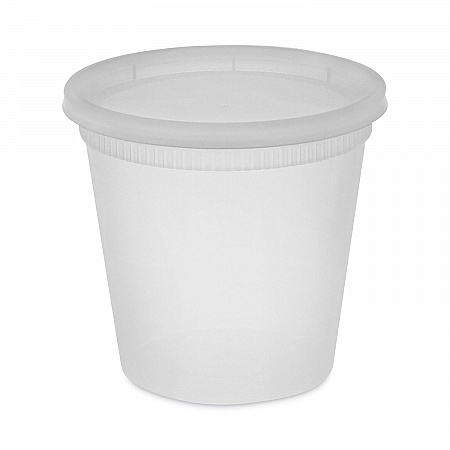 Newspring DELItainer Microwavable Container, 24 oz, 4.7 x 4.7 x 4.4, Clear, Plastic, 240/Carton (YL2524)