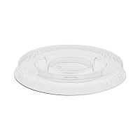 Plastic Portion Cup Lid, Fits 0.5 oz to 1 oz Portion Cups, Clear, 100/Sleeve, 25 Sleeves/Carton (YLS1FR)