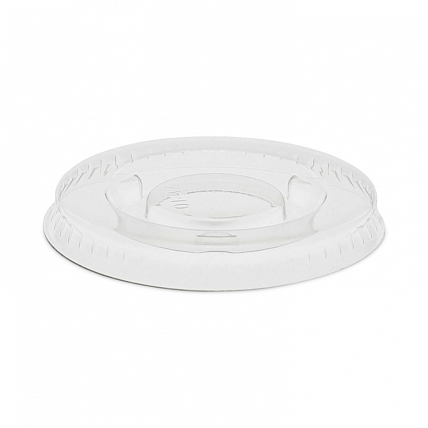 Plastic Portion Cup Lid, Fits 0.5 oz to 1 oz Portion Cups, Clear, 100/Sleeve, 25 Sleeves/Carton (YLS1FR)