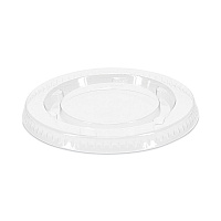 Plastic Portion Cup Lid, Fits 1.5 oz to 2.5 oz Portion Cups, Clear, 100/Pack, 24 Packs/Carton (YLS2FR)