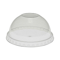 EarthChoice Strawless RPET Lid, Dome Lid, Fits 9 oz to 20 oz "A" Cups, Plastic, Clear, 900/Carton (YPDL20CNH)