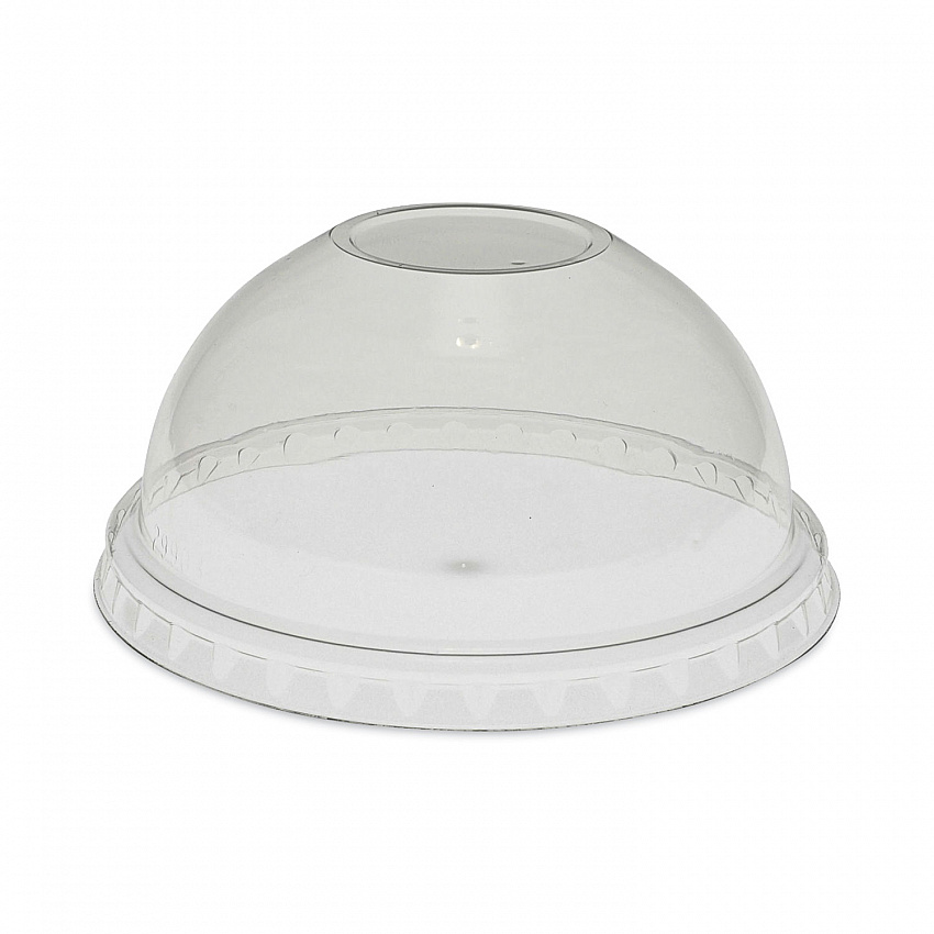 EarthChoice Strawless RPET Lid, Dome Lid, Fits 9 oz to 20 oz "A" Cups, Plastic, Clear, 900/Carton (YPDL20CNH)