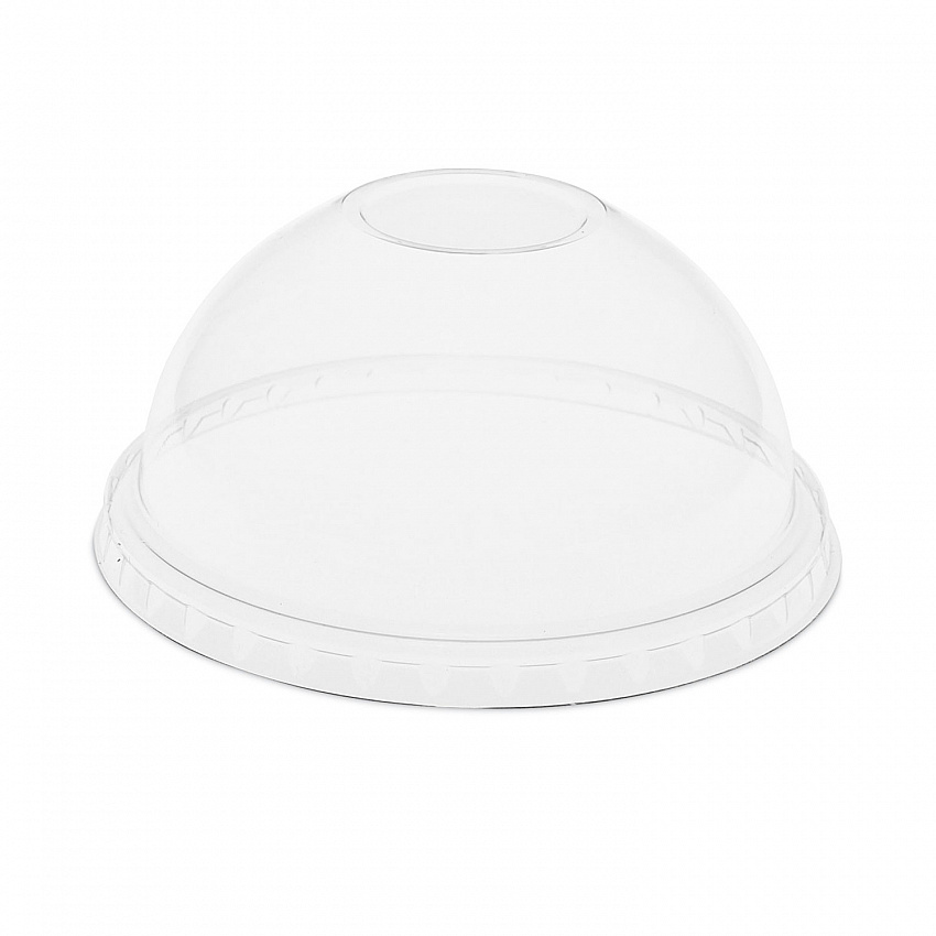 EarthChoice Strawless RPET Lid, Dome Lid, Fits 12 oz to 24 oz "B" Cups, Plastic, Clear, 1,020/Carton (YPDL24CNH)