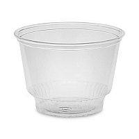 EarthChoice Recycled Clear Plastic Sundae Dish, 8 oz, 4" Diameter x 3" h, Clear, 60/Bag, 15 Bags/Carton (YPS8C)