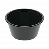 Plastic Portion Cup, 2 oz, Black, 200/Bag, 12 Bags/Carton (YS200E)