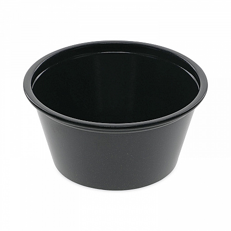Plastic Portion Cup, 2 oz, Black, 200/Bag, 12 Bags/Carton (YS200E)