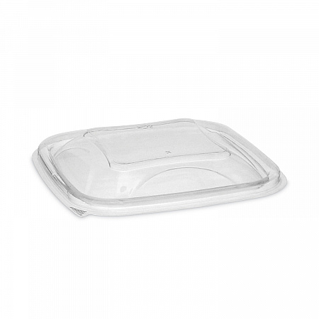 EarthChoice Recycled PET Container Lid, For 8 oz/12 oz/16 oz Container Bases, 5.5 x 5.5 x 0.38, Clear, Plastic, 504/Carton (YSACLD05)