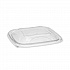EarthChoice Recycled PET Container Lid, For 8 oz/12 oz/16 oz Container Bases, 5.5 x 5.5 x 0.38, Clear, Plastic, 504/Carton (YSACLD05)