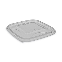 EarthChoice Square Recycled Bowl Flat Lid, 5.5 x 5.5 x 0.75, Clear, Plastic, 504/Carton (YSACLF05)