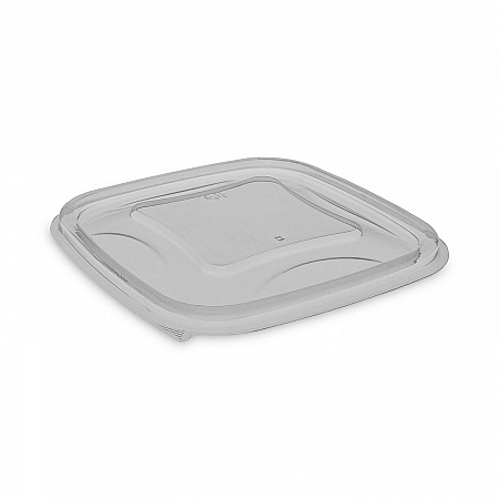 EarthChoice Square Recycled Bowl Flat Lid, 5.5 x 5.5 x 0.75, Clear, Plastic, 504/Carton (YSACLF05)