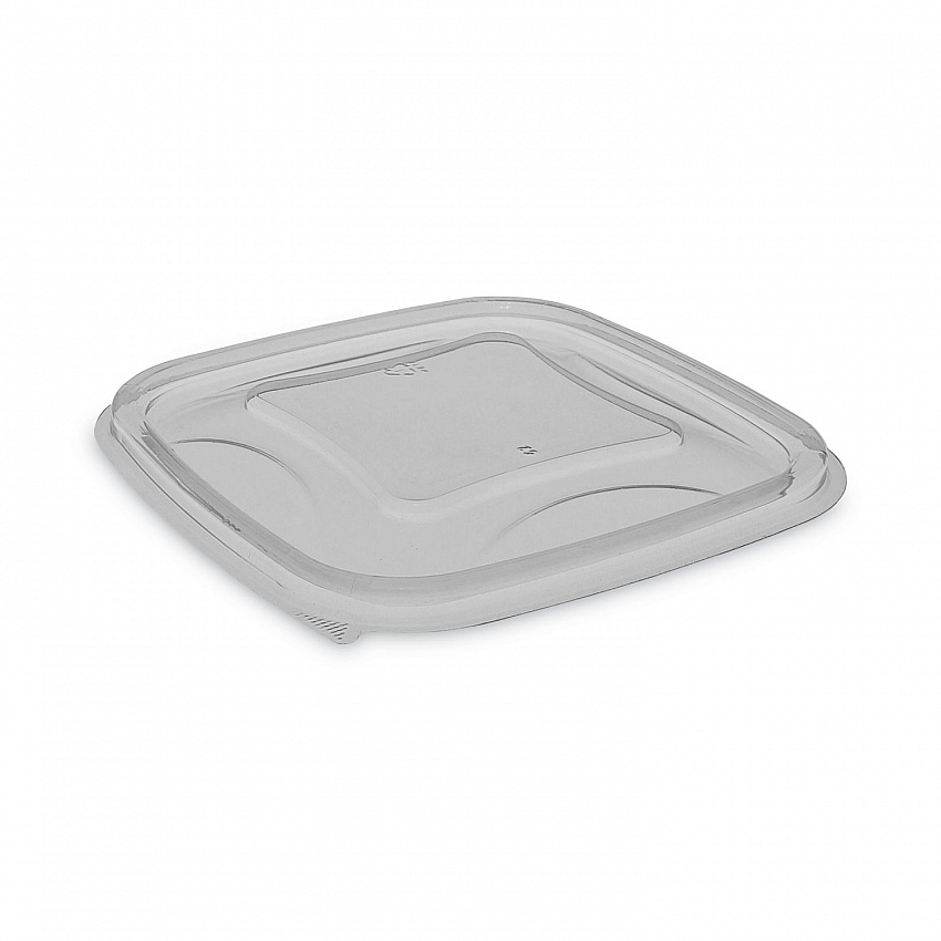 EarthChoice Square Recycled Bowl Flat Lid, 5.5 x 5.5 x 0.75, Clear, Plastic, 504/Carton (YSACLF05)