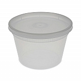 Newspring DELItainer Microwavable Container, 16 oz, 4.7" Diameter x 3.1"h, Clear, Plastic, 240/Carton (YSD2516)
