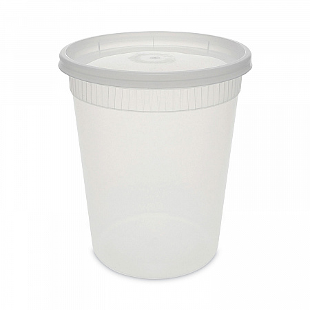 Newspring DELItainer Microwavable Container, 32 oz, 4.7