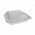 Vented Foam Hinged Lid Container, Dual Tab Lock Economy, 3 Compartments, 9.1 x 9 x 3.3, White, 150/Carton (YTD19903ECON)