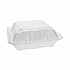 Vented Foam Hinged Lid Container, Dual Tab Lock, 3 Compartments, 9.1 x 9 x 3.3, White, 150/Carton (YTD199030000)