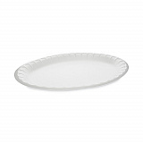 Placesetter Satin Non-Laminated Foam Dinnerware, Platter, 8.5 x 11.5, White, 500/Carton (YTH100430000)