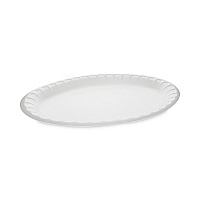 Placesetter Satin Non-Laminated Foam Dinnerware, Platter, 8.5 x 11.5, White, 500/Carton (YTH100430000)