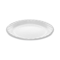 Placesetter Deluxe Laminated Foam Dinnerware, Plate, 8.88" dia, White, 500/Carton (YTK100090000)