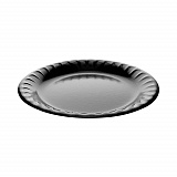 Placesetter Deluxe Laminated Foam Dinnerware, Plate, 9" dia, Black, 500/Carton (YTKB00090000)