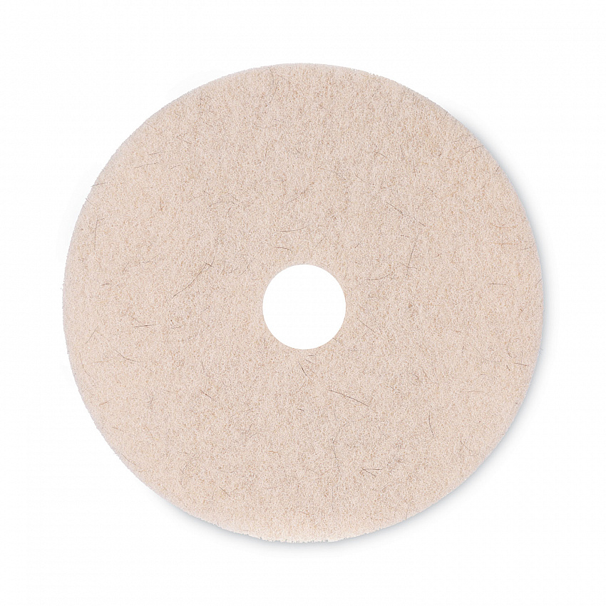 Natural Hog Hair Burnishing Floor Pads, 20" Diameter, Tan, 5/Carton (4020NHE)