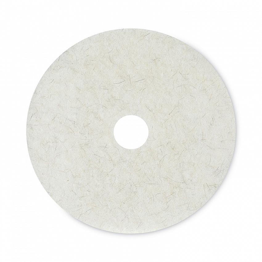 Natural Burnishing Floor Pads, 20" Diameter, White, 5/Carton (4020NAT)