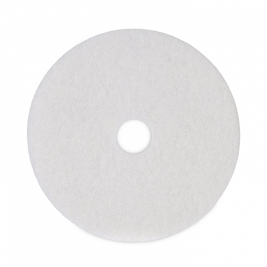 Polishing Floor Pads, 19" Diameter, White, 5/Carton (4019WHI)