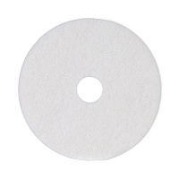 Polishing Floor Pads, 18" Diameter, White, 5/Carton (4018WHI)