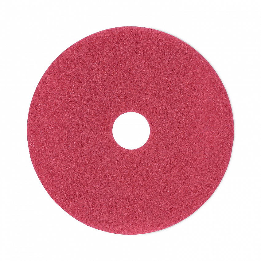 Buffing Floor Pads, 18" Diameter, Red, 5/Carton (4018RED)