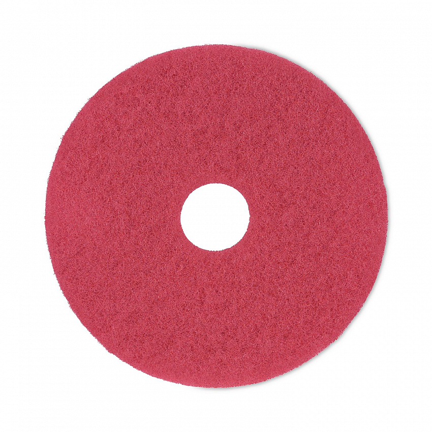 Buffing Floor Pads, 17" Diameter, Red, 5/Carton (4017RED)