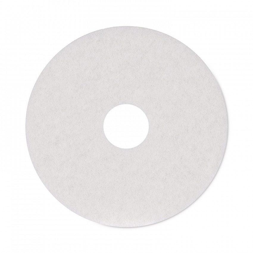 Polishing Floor Pads, 15" Diameter, White, 5/Carton (4015WHI)